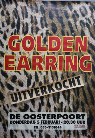 Golden Earring show poster February 05 1998 Groningen - De Oosterpoort  (Collection Edwin Knip)